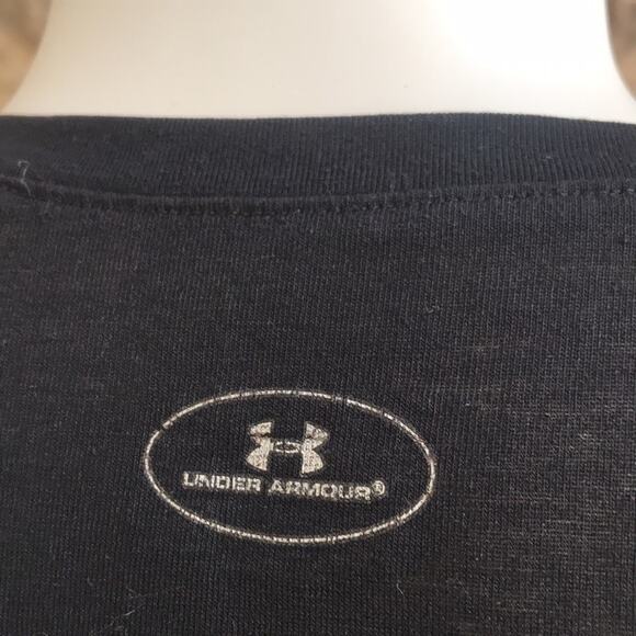 Under Armour Heat Gear Black Short Sleeve Athletic V-Neck Shirt Women's Size S - Picture 5 of 7